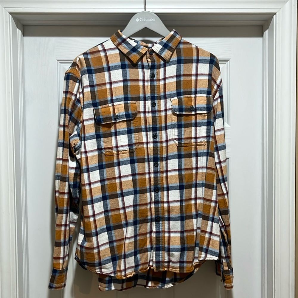 Men’s flannel yellow size large Old Navy